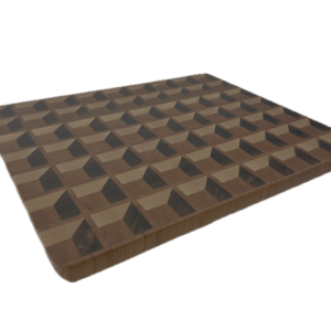 3D End Grain Cutting Board 440 x 362 x 23mm