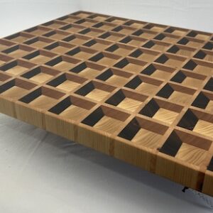 3D End Grain Cutting Board 450 x 425 x 28mm