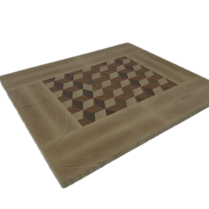 3D End Grain Cutting Board 360 x 312 x 19mm