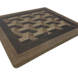 3D End Grain Cutting Board 433 x 384 x 24mm
