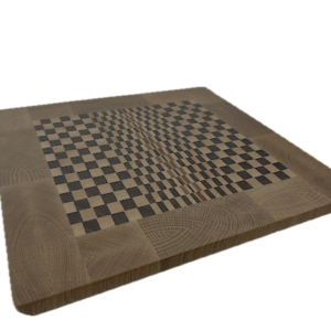 3D End Grain Cutting Board 428 x 399 x 19mm