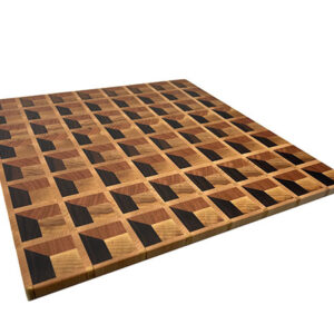 3D End Grain Cutting Board 410 x 390 x 24mm
