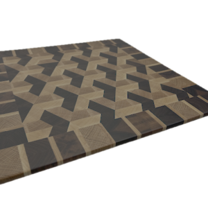 3D End Grain Cutting Board 410 x 400 x 20mm