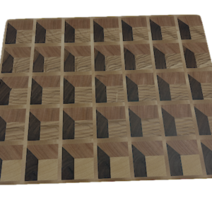 3D End Grain Cutting Board 348 x 280 x 29mm