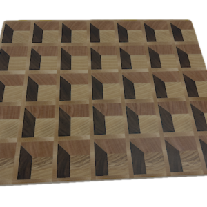 3D End Grain Cutting Board 348 x 280 x 29mm