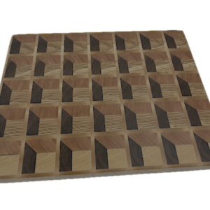 3D End Grain Cutting Board 348 x 280 x 29mm