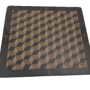 3D End Grain Cutting Board 365 x 325 x 24mm