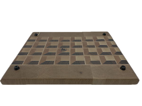 3D End Grain Cutting Board 400 x 310 x 28mm - Image 4