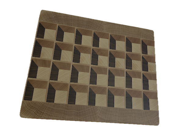 3D End Grain Cutting Board 330 x 275 x 29mm - Image 2