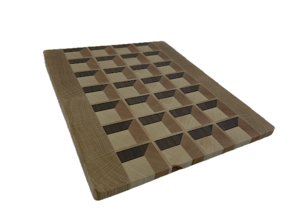 3D End Grain Cutting Board 330 x 275 x 29mm - Image 3