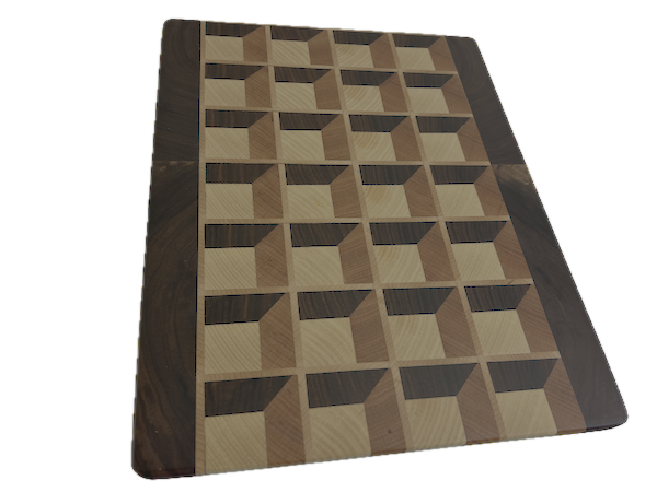 3D End Grain Cutting Board 330 x 275 x 25mm - Image 3