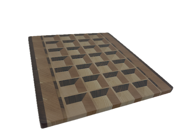 3D End Grain Cutting Board 320 x 295 x 29mm - Image 3