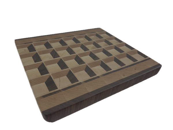 3D End Grain Cutting Board 320 x 295 x 29mm - Image 2
