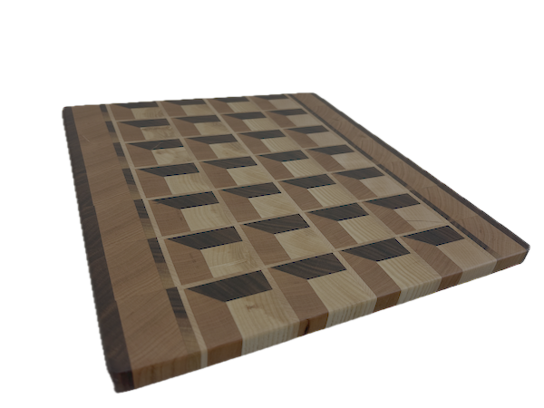 3D End Grain Cutting Board 320 x 295 x 29mm - Image 3