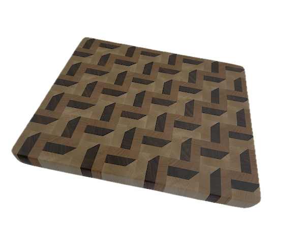 3D End Grain Cutting Board 355 x 300 x 30mm - Image 3