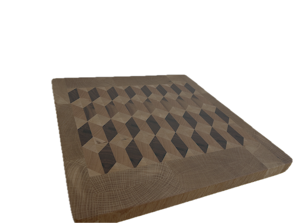3D End Grain Cutting Board 360 x 350 x 25mm - Image 2