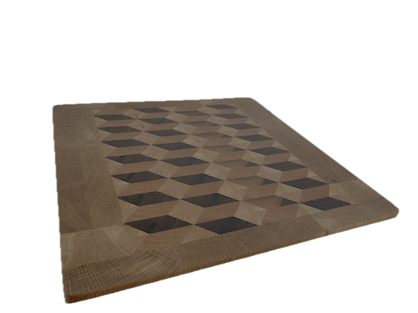 3D End Grain Cutting Board 360 x 350 x 25mm - Image 3