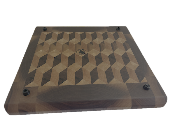 3D End Grain Cutting Board 360 x 350 x 25mm - Image 4