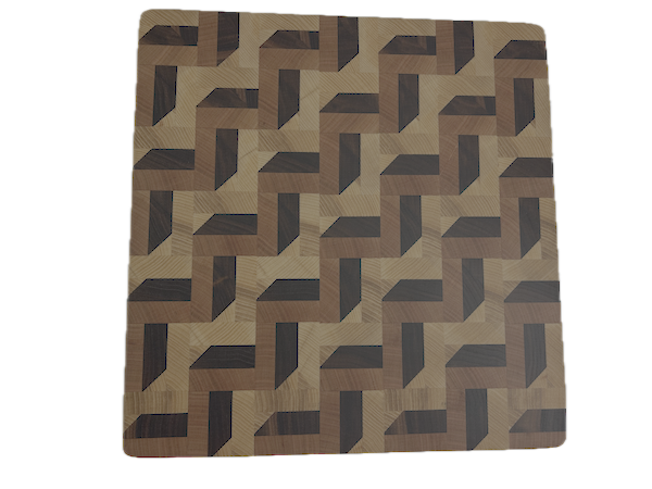 3D End Grain Cutting Board 305 x 295 x 30mm