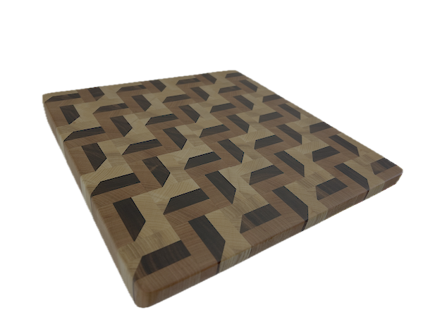 3D End Grain Cutting Board 305 x 295 x 30mm - Image 2