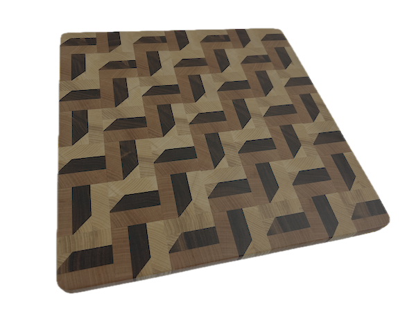 3D End Grain Cutting Board 305 x 295 x 30mm - Image 3