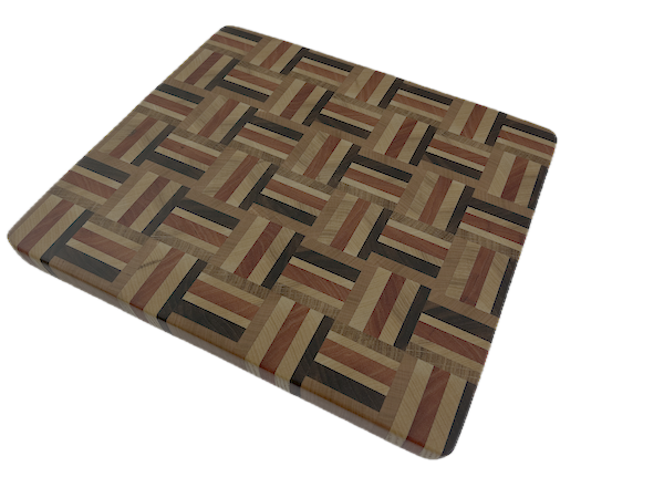 End Grain Cutting Board 300 x 265 x 24mm - Image 3